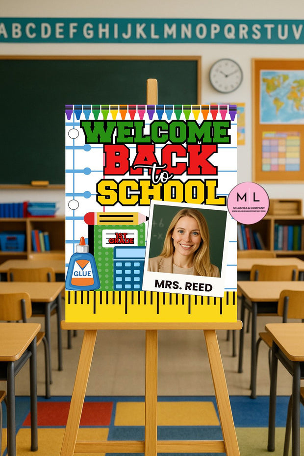 Back to School Welcome Sign Templates (Canva Template)