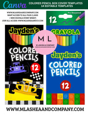 Canva Colored Pencil Cover Templates (Canva Template)