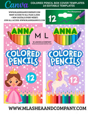 Canva Colored Pencil Cover Templates (Canva Template)