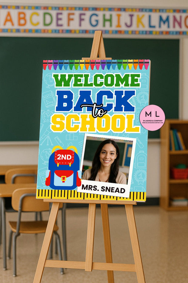 Back to School Welcome Sign Templates (Canva Template)