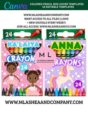 Canva Crayon Box Cover Templates (Canva Template)