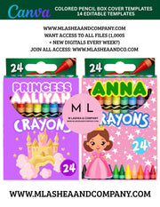 Canva Crayon Box Cover Templates (Canva Template)