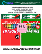 Canva Crayon Box Cover Templates (Canva Template)