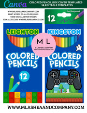Canva Colored Pencil Cover Templates (Canva Template)