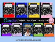 Canva Composition Book Cover Templates