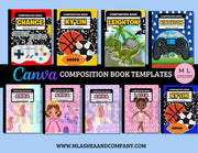 Canva Composition Book Cover Templates