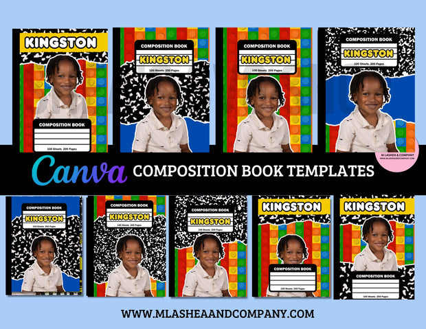 Canva Composition Book Cover Templates