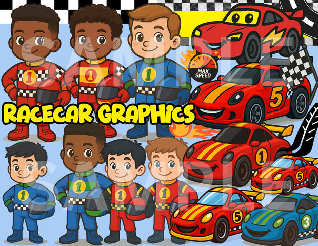 Racecar Graphics Vol 1 (PNG)