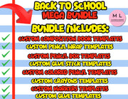 Custom School Supplies Mega Digital Bundle