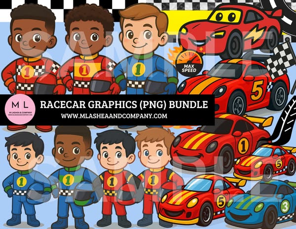 Racecar Graphics Vol 1 (PNG)