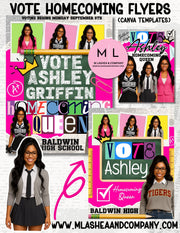 Canva Vote Homecoming Flyer Templates