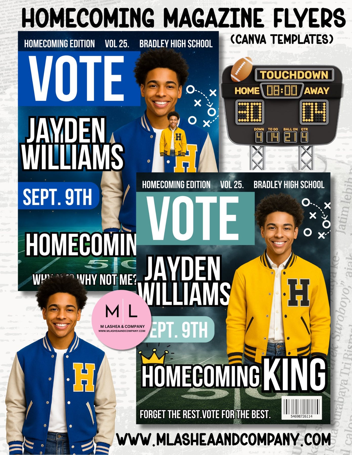 Homecoming Magazine Flyer Templates – M LaShea & Company