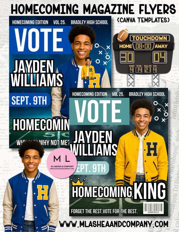 Homecoming Magazine Flyer Templates