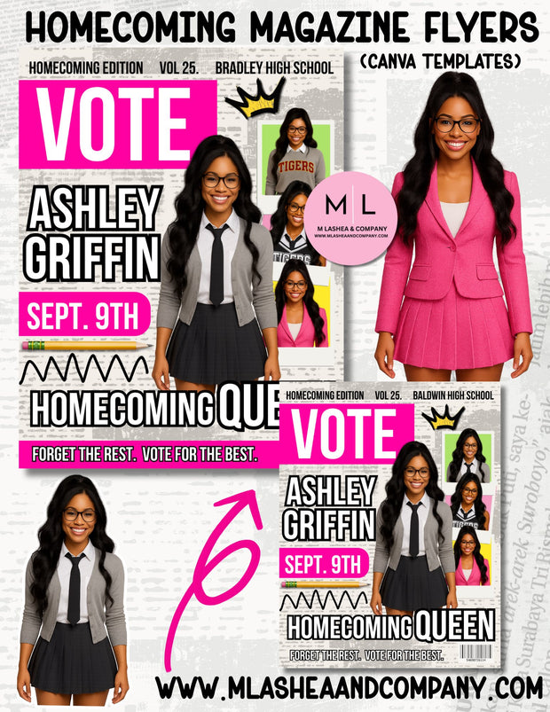 Homecoming Magazine Flyer Templates