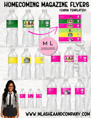 Homecoming Water Bottle Templates