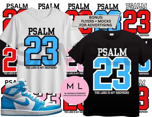 Psalm 23 PNG + Canva Templates