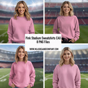 Pink Stadium Sweatshirt Mocks CAU (PNG)
