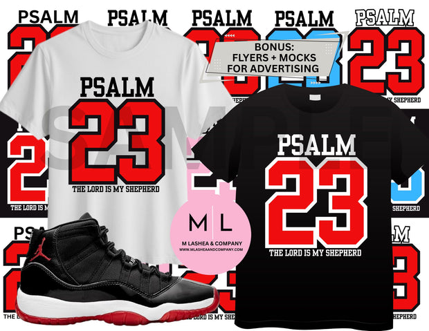 Psalm 23 PNG + Canva Templates
