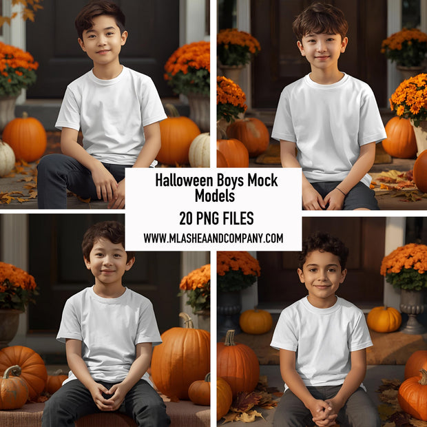 Halloween Boy Mock Models (PNG)