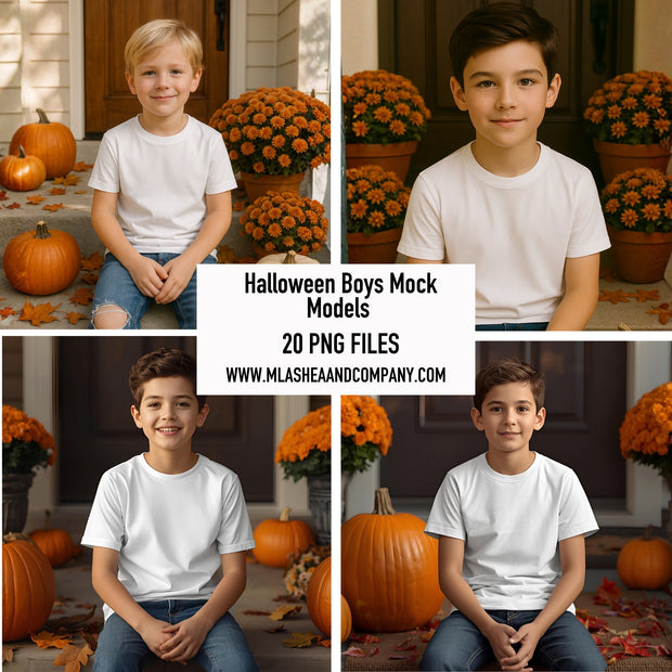Halloween Boy Mock Models (PNG)