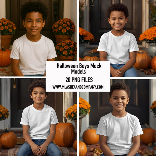 Halloween Boy Mock Models (PNG)