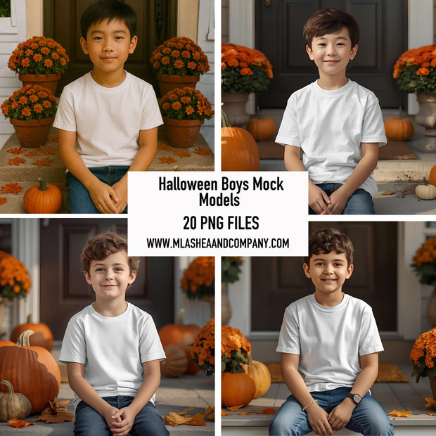 Halloween Boy Mock Models (PNG)