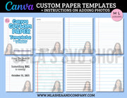 Canva Custom Paper Templates