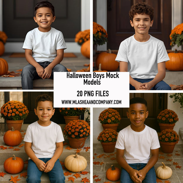 Halloween Boy Mock Models (PNG)