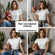 White T-shirt Football Models (PNG)