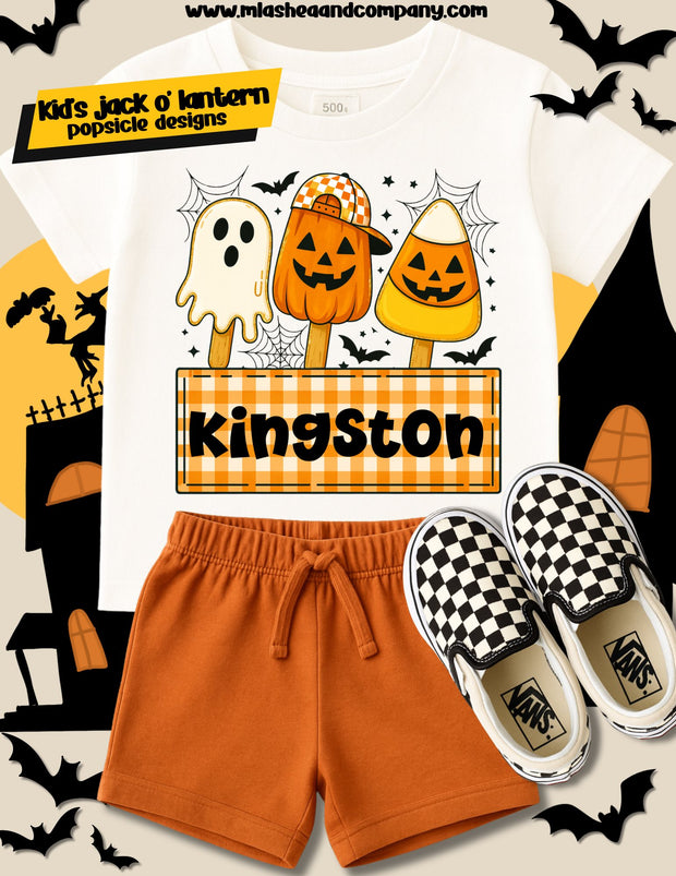 Kid’s Jack o’ lantern Popsicle Designs