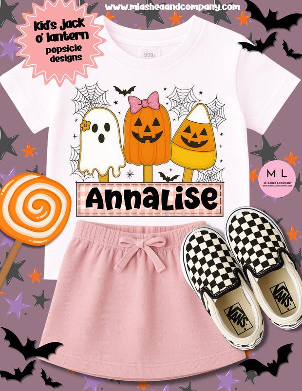 Kid’s Jack o’ lantern Popsicle Designs