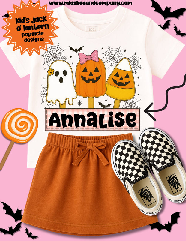 Kid’s Jack o’ lantern Popsicle Designs