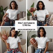 White T-shirt Football Models AA (PNG)