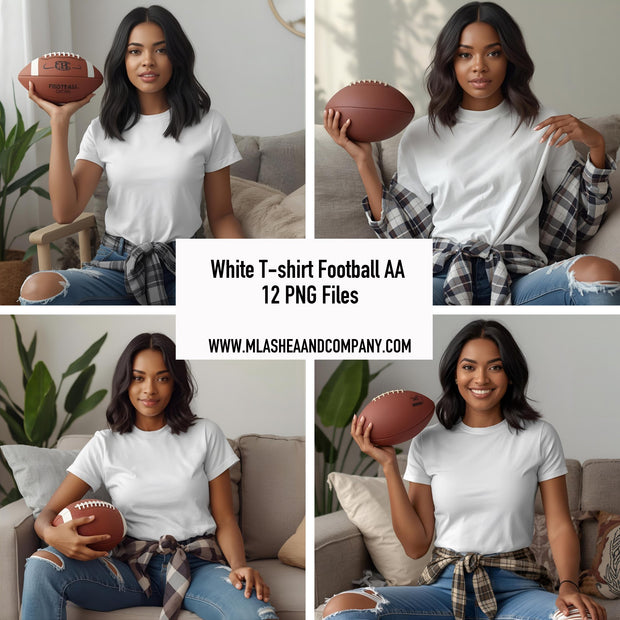 White T-shirt Football Models AA (PNG)