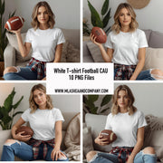 White T-shirt Football Models (PNG)