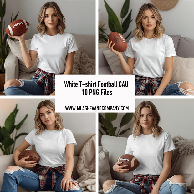 White T-shirt Football Models (PNG)