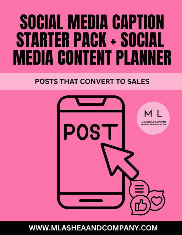 Social Media Caption Starter Pack + Content Planner