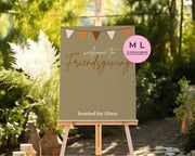 Canva Friendsgiving Welcome Sign Templates