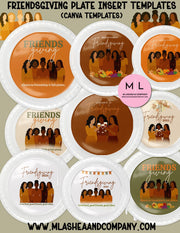 Canva Friendsgiving Plate Insert Templates