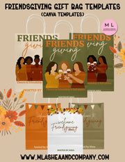 Canva Friendsgiving Gift Bag Templates