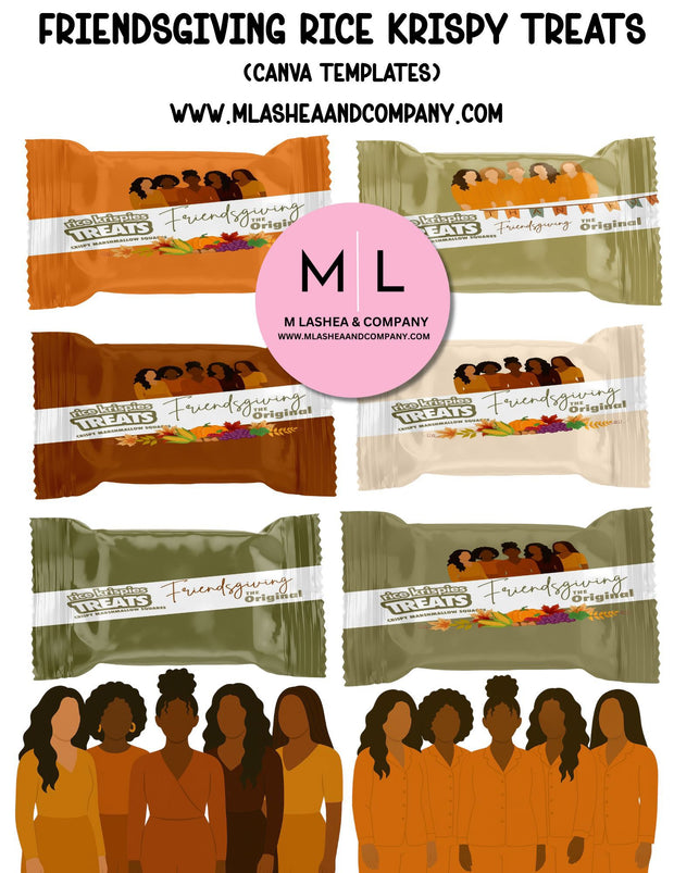 Canva Friendsgiving Rice Krispy Treat Templates