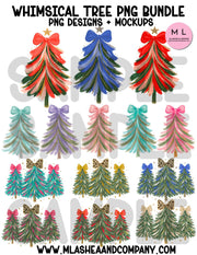 Whimsical Christas Tree PNG Bundle