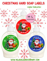 Christmas Hand Soap Labels — Canva Templates