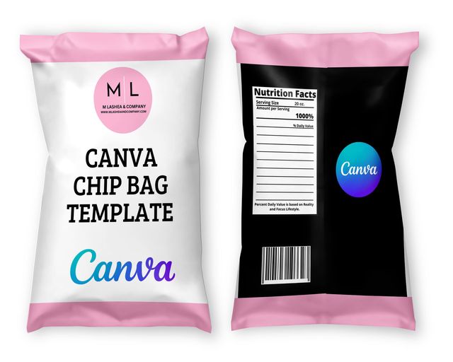 Canva Blank Chip Bag Template M LaShea & Company