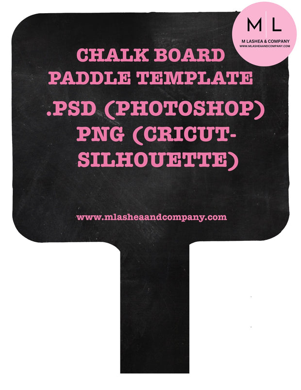 Chalk Board Paddle Template