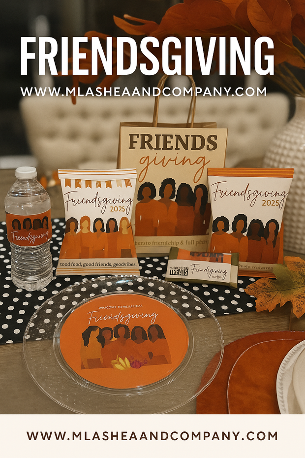 🧡 Friendsgiving Party Complete Template Bundle — Editable Canva Templates