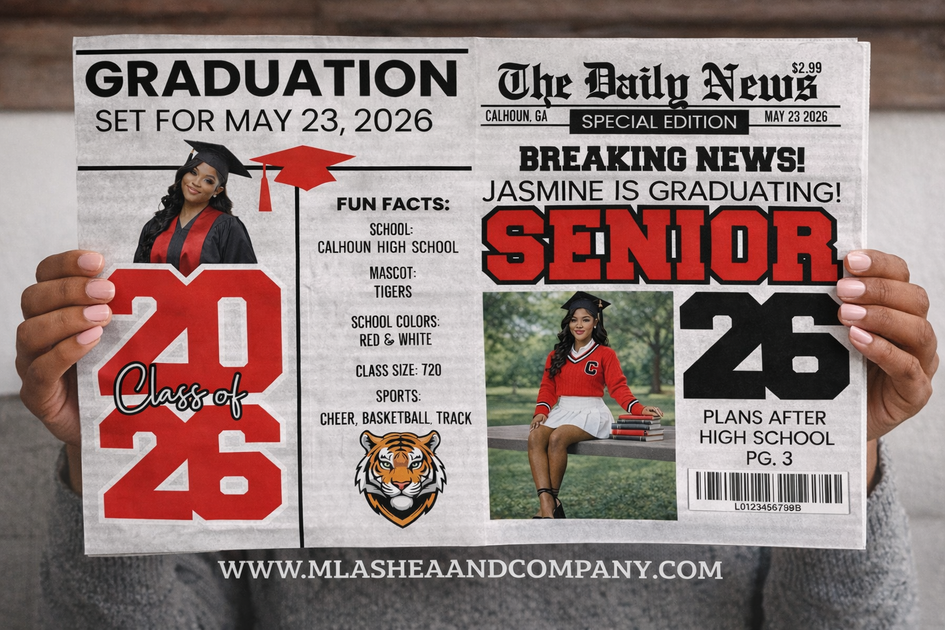 CANVA Full Senior Promotion + Graduation Newspaper Template – M LaShea ...