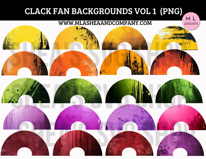 Clack Fan Backgrounds Vol 1- PNG Bundle – M LaShea & Company