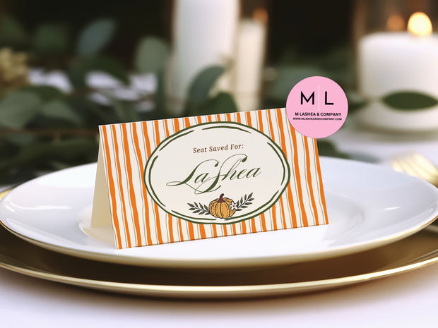 Canva Friendsgiving Place Card Templates