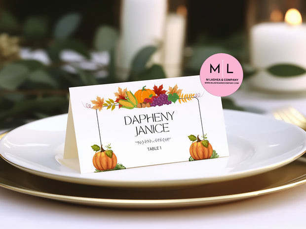 Canva Friendsgiving Place Card Templates